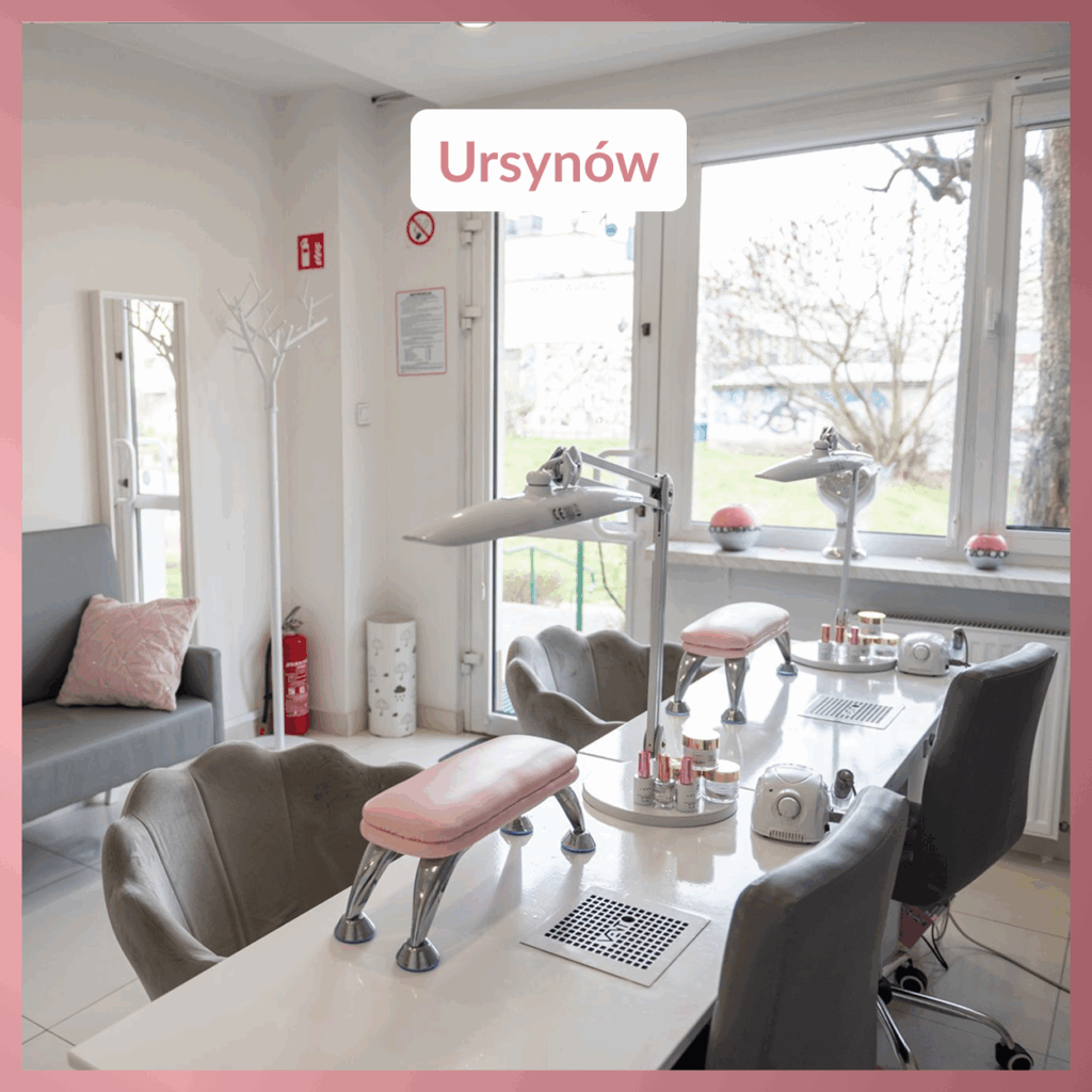 Wnętrze salonu manicure tytanowego Błyskotka na Ursynowie